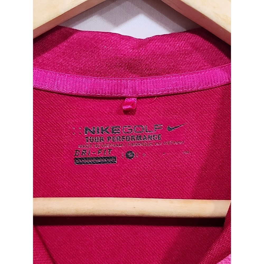 Nike Golf Tour Performance Dri-Fit Shirt Womens S Dark Fuchsia, Short Sleeve - Picture 2 of 12